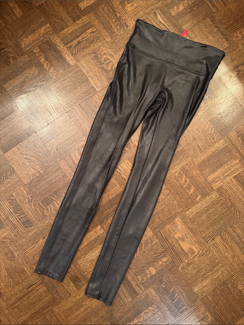 Spanx Black Faux-Leather Leggings size S